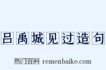 吕禹城见过造句是什么意思的图片